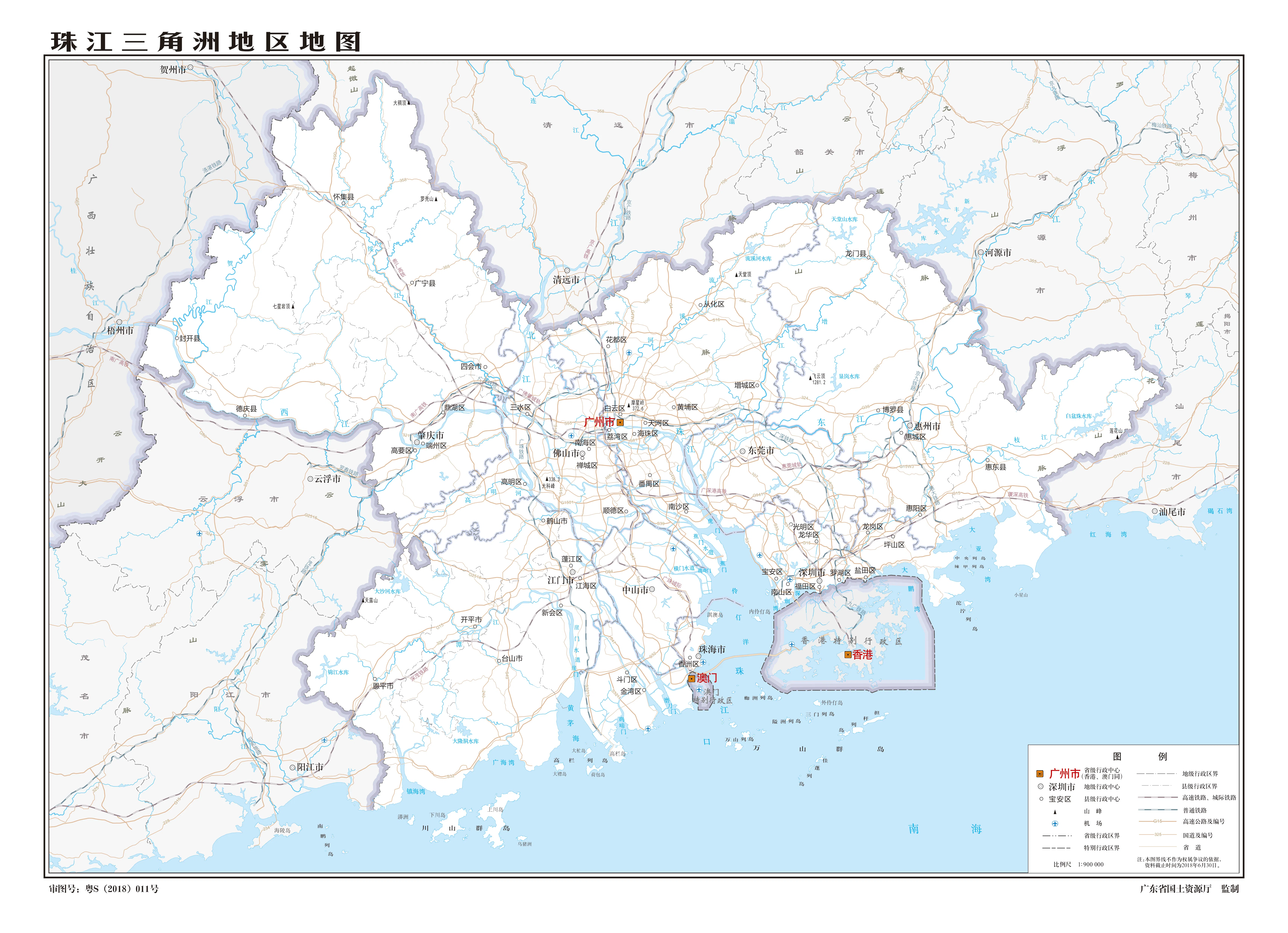 珠江三角洲地区地图