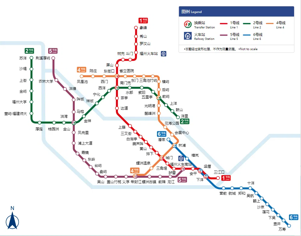福州地铁线路图